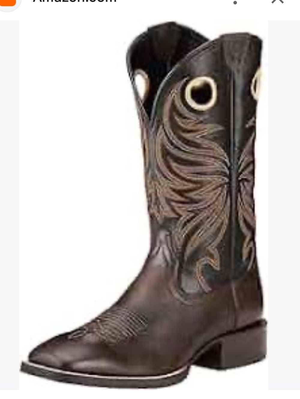 Ariat Men's Dark Brown Embroidered Western Boots Men’s Size 9D